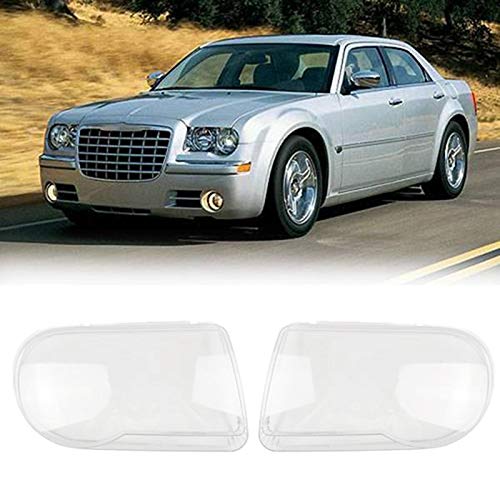 QWERQF Reemplazo de la Cubierta de la Lente Transparente del Faro del cochePara Chrysler 300C 2007-2010 Izquierda y Derecha