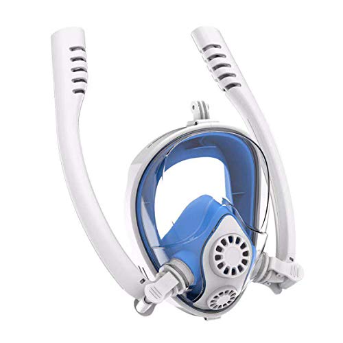 RatenKont Mascarilla de la natación del Tubo de respiración Máscara de Snorkel de la Cara Completa Anti-Fog Anti-Fugas Adultos Niños Mascarilla de Buceo Equipo de Buceo Color 5 L/XL