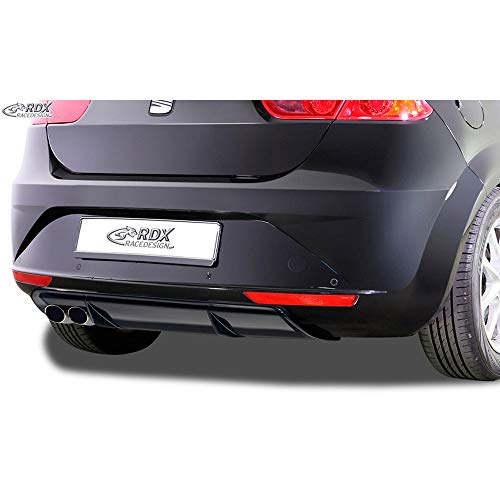 RDX RDHAD2004 Faldón trasero 'Diffuseur' compatible con Seat Leon 1P Facelift 2009-2012 excl. FR/Cupra (ABS Negro Brillante)