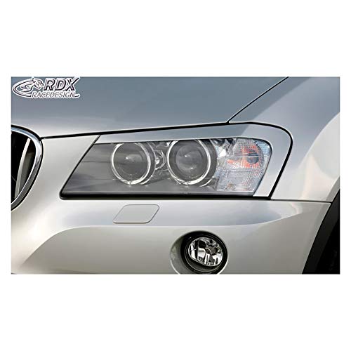 RDX RDSB125 Alerones de faros compatible con BMW X3 F25 2010-2014 (ABS)