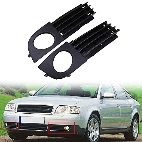 Rejilla de luz antiniebla Coche plástico ABS delantera izquierda / derecha etiqueta de faros antiniebla Luz cubierta de la parrilla Fit For Audi A6 C5 berlina Avant cirugía estética, reemplazar su rej