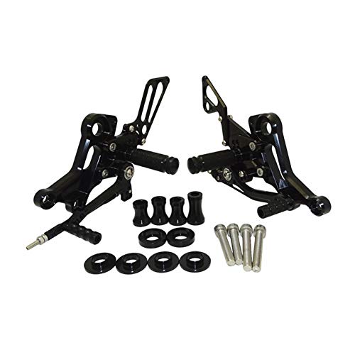 ReposapiéS para Moto Moto Ajustable Jinete Estriberas Rearset Reposapiés Reposapiés Clavijas para Ducati Monster S2R S4R S4RS Moto Reposapiés Conjunto (Color : Negro)