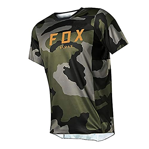 Ropa de Ciclismo Indoor para Hombre, Maillot de Enduro de MTB, Maillot de Ciclismo de montaña para de Bicicleta Todoterreno de MTB, Maillot de Hpit Fox, Maillot de Cross Country Mountain, Ciclismo L