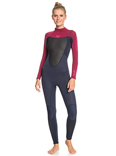 roxy Traje de Surf con Cremallera en la Espalda para Mujer Bañador, Dark Navy/Burgundy, 14