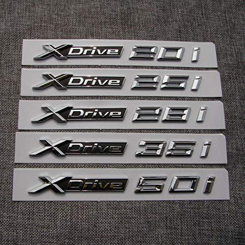 SBCX Para BMW XDrive 20i 25i 28i 48i 35i 40i 50i, Cromo ABS Maletero número Letras Insignia Emblema emblemas Pegatina