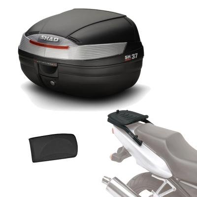 Sh37rehe115 - Kit fijacion y Maleta baul Trasero + Respaldo Pasajero Regalo sh37 Compatible con Kawasaki er6 n 2012-2016 Kawasaki er6 f 2012-2016 Kawasaki er6n 2012-2014 Kawasaki er6 n-f 2012-2017