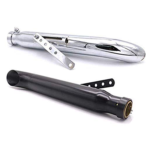 Silenciador de tubo de escape universal de motocicleta para Harley Dyna Softail Fatboy Road King FLHR Sportster 1200 883 (Cromo)