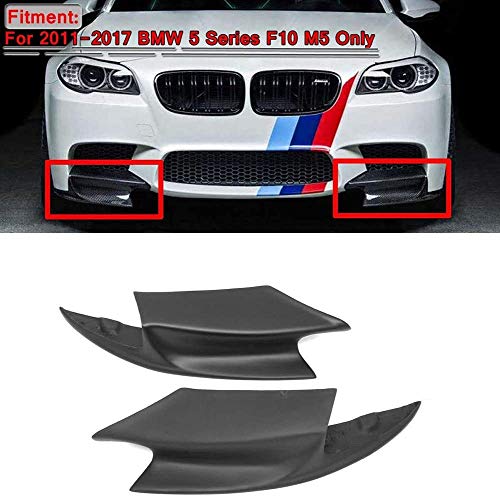 SIOM 2 Piezas De Carbono Real para Coche, Labio Delantero, Mentón, Parachoques, Alerón, Divisor, Difusor, Faldones Laterales Exteriores, Cubiertas De Esquina, Adecuadas para BMW 5 Series F10 M5 2