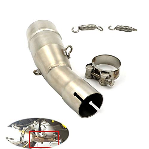 Slip-on Pipe Medio Medio Acero Inoxidable Compatible con Yamaha XMAX250 XMAX300 XMAX400 X-MAX Xmax 250 300 400 17-18