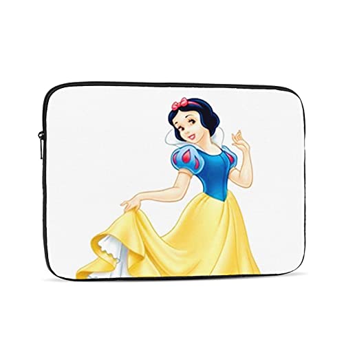 Snow White Seven Dwarfs - Bolso bandolera para portátil (poliéster, con cremallera, para funda protectora), color blanco