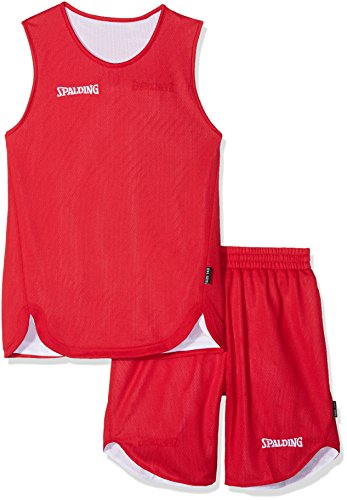 Spalding Doubleface Equipaciones Completas, Unisex niños, Rojo/Blanco, 164