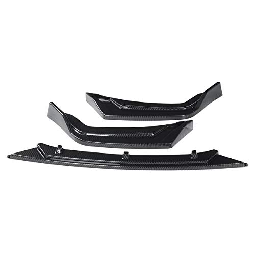 Spoilers 3 piezas delanteras delanteras del parachoques del parachoques del parachoques de los labios de los labios del kit de la carrocería del spoiler para Honda para Civic Hatchback & SI 2016-2020