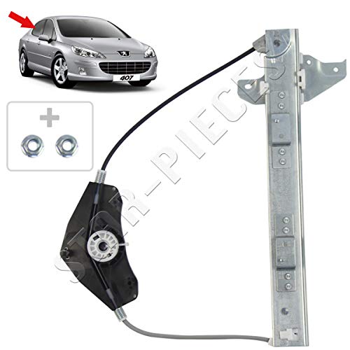 Starkit Performance - Mecanismo elevalunas eléctrico trasero derecho para Peugeot 407 Sedán y Break SW de 2004 a 2011.