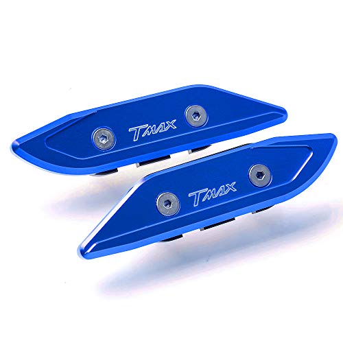 T MAX 530 Motocicleta CNC Espejos Retrovisores Laterales Espejos Tapa Orificio para Yamaha T-MAX TMAX T MAX 530 2012 2013 2014 2015 2016 2017-Azul