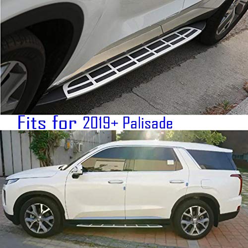 Tablero de aluminio para Hyundai Palisade 2019 2020 lado paso nerf bar proteger lado de los pedales de la barra lateral escaleras laterales