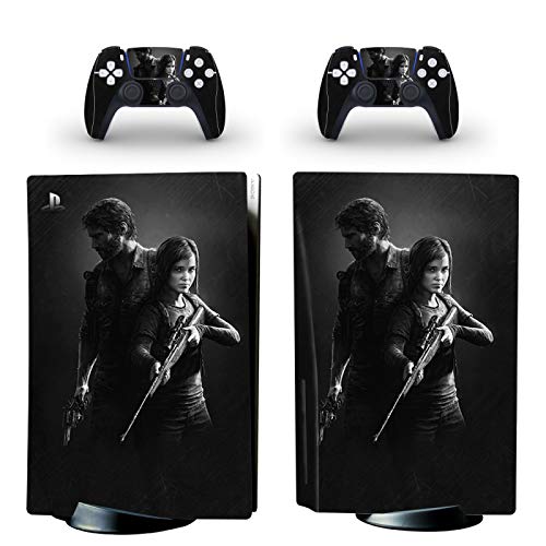 TAOSENG The Last of Us Part 2 PS5 Etiqueta Adhesiva de Piel de Disco estándar Cubierta de calcomanía para Consola Playstation 5 y Controladores Etiqueta de Piel de Disco PS5