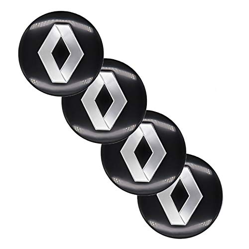 Tapacubos Accesorios para automóviles 4 unids 56mm Coche Pegatinas de la rueda Centro Hub Cap Coche Emblema Insignia Calcomanía para Renault- Logotipo Pegatinas modificadas Coche Centro de ruedas Caps