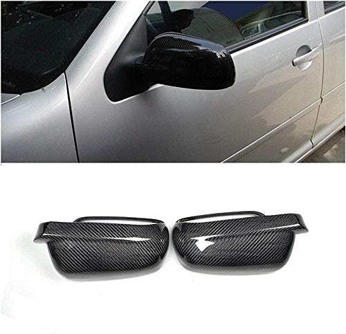 Tapas de Espejo de Coche, para Espejos de Coche, Fibra de Carbono, ABS   , reemplazo de la Cubierta del Espejo retrovisor Lateral , para Bora Golf 4 IV MK4 1998-2009