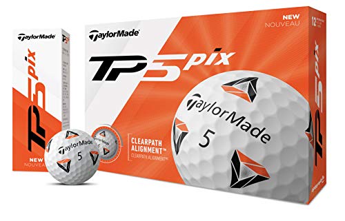 TaylorMade TP5 - Pelotas de Golf, Unisex Adulto, Pelota de Golf, Blanco, Talla única