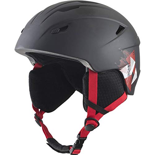 TECNOPRO Pulse Jr. HS-016 Casco semiintegral Esquiar, Snowboard Negro - Cascos de protección para Deportes (Casco semiintegral)