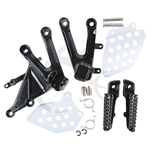 TengChang motocicleta Delantero estribera Reposapiés conjunto Para Honda CBR1000RR CBR 1000RR CBR 1000 RR 2004 2005 2006 2007 (negro)