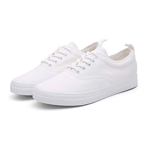 TEZAI Zapatos para Hombres Zapatos de Lona Zapatos de Pista Zapatillas de Deporte pequeños Zapatos Blancos Artes Marciales Equipo de protección de pies Desodorante y Trans 6.5