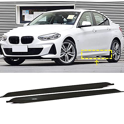 TGFOF Falda de la fibra de carbono Falda es adecuado para BMW 1 Serie M Tech 2019-2020 Sill Stripe Pegatina Auto Estilo Extensión Fender Delantal