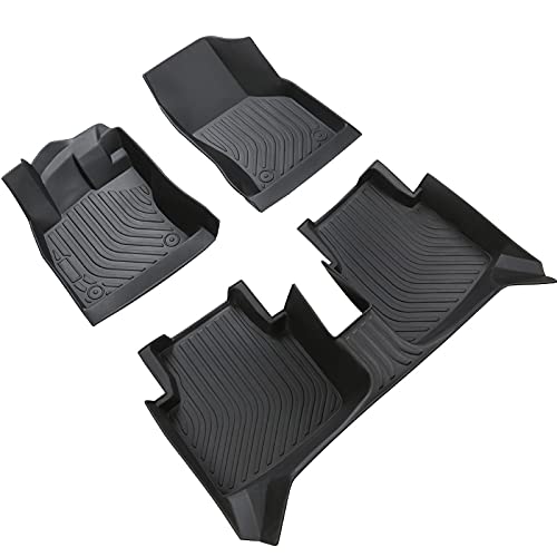 Tiempo Beater Floor Mat Front & 2Nd Ass Sour Floor Liners Fits for Fo-rd Escort/Kuga/Focus 2012 A 2021 Full Set Alfombra De Alfombra,Escape 2019 to 2021