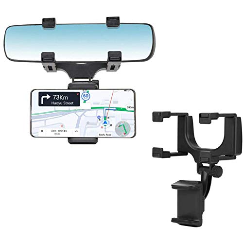 Titular Del Teléfono Del Coche |Soporte De Espejo Retrovisor |Soporte De Montaje De Vehículos De Teléfono Móvil Universal Smartphone |360 ° Ajustable,Soporte De Montaje Del Teléfono Móvil Del Vehículo