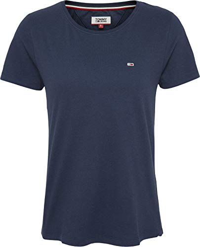 Tommy Jeans Tjw Soft Jersey tee Ropa Deportiva de Punto, Azul (Twilight Navy), 34 (Talla del Fabricante: X-Small) para Mujer