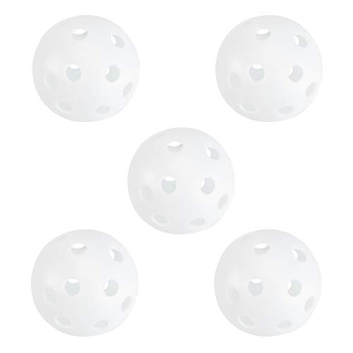 TOYANDONA 24pcs Pelotas de Entrenamiento de Golf de plástico Flujo de Aire Bolas de Golf de Impacto Hueco Juguete de Pelota para niños para Conducir Campo de práctica de oscilación Uso (Blanco)