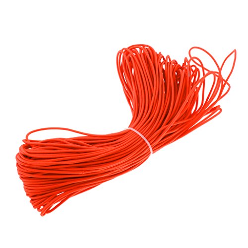 Toygogo Cuerda Elástica Naranja Bungee Shock Cord Tie Amar Embarcaciones 3 Mm X 0.5-100 Metros - 3 mm 20 m