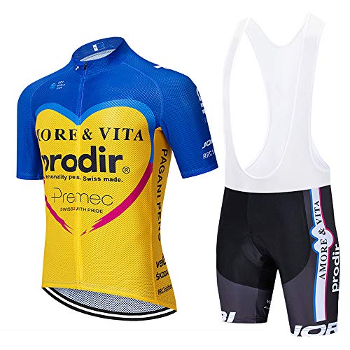 Traje Equipacion Ciclismo Hombre,Maillot Ciclismo + Pantalon/Culote Bicicleta para MTB Ciclista Bici