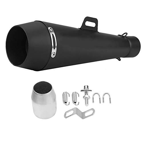 Tubo de silenciador de escape de motocicleta universal de 51 mm para Ho-nda CBR1000 Ya-mah-a R6 Kaw_as-aki (negro)