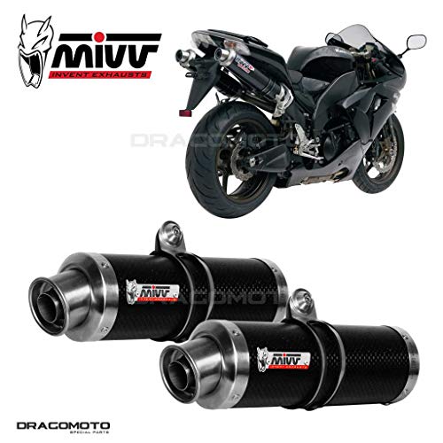 TUBO ESCAPE MIVV KAWASAKI ZX10 R ROUND CARBONO SC 2006 2007