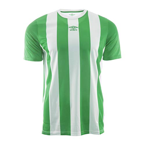 UMBRO Brave Jersey Camiseta De Fútbol, Niños, Blanco y Verde, 8/10