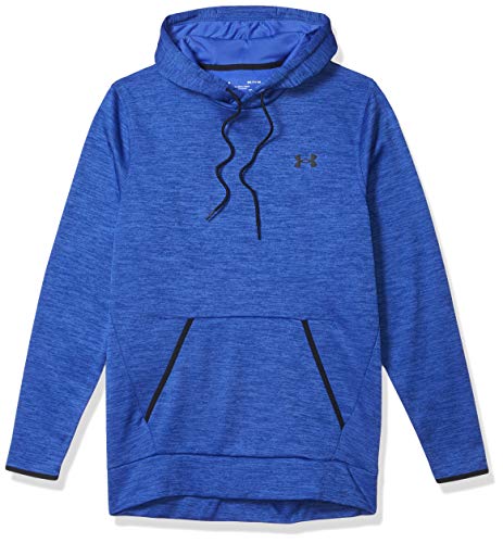 Under Armour Men's Armour Fleece Twist Hoodie , Emotion Blue (401)/Black , Large