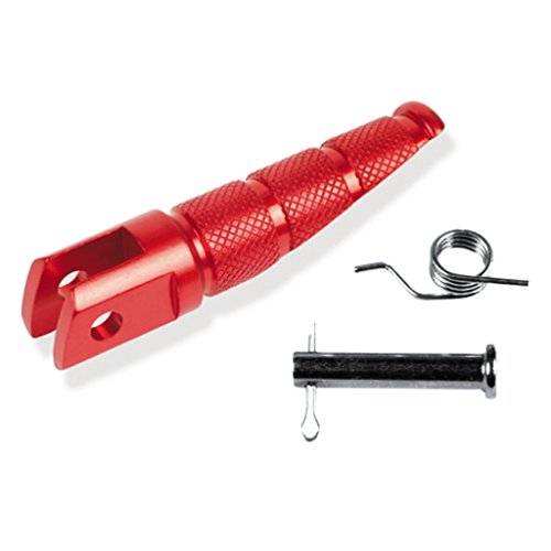 V Parts - Juego reposapies estriberas Scooter fresado en cuña Rojo - 602rj