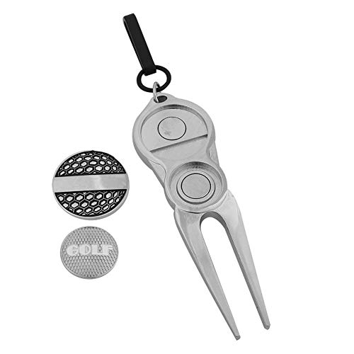 VGEBY1 Herramienta Divot Golf, Golf Divot Tool, Metal Golf Reparación Verde Tenedor Golf Divot Repair Equipment Accesorios para Pelotas de Golf(B)