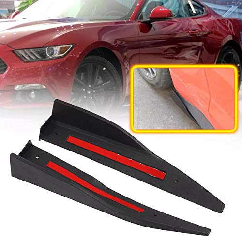 VTDOUQ Faldón Lateral del Coche 2 Piezas De 36 Cm para La Extensión Coches Rocker Splitter Aleta del Alerón del Difusor para El Estilo Ford Mustang para V3 2015-2017