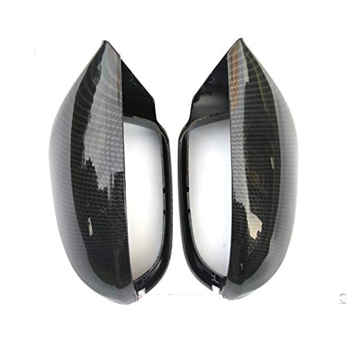 WENYOG Cubiertas ala Lado del Espejo for el Audi A6 S6 C7 4G Carbon Look Caps 2012 2013 2014 2015 2016 2017 2018 Accesorios Allroad Cubierta De Retrovisor (Color : Has Blind Spot Holes)