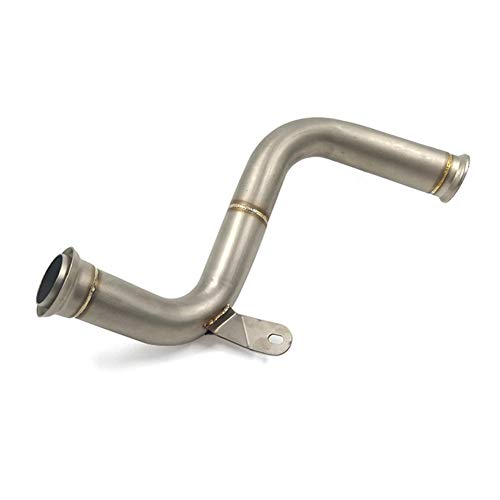 XIAOFANG Eliminador de Escape de Acero del Medio-Pipe La eliminación de Enlace Pipe Slop-en Forma for el KTM Duke 125 390 250 Duke RC125 RC390 2017 2018 2019 (Color : Duke 390 RC New)