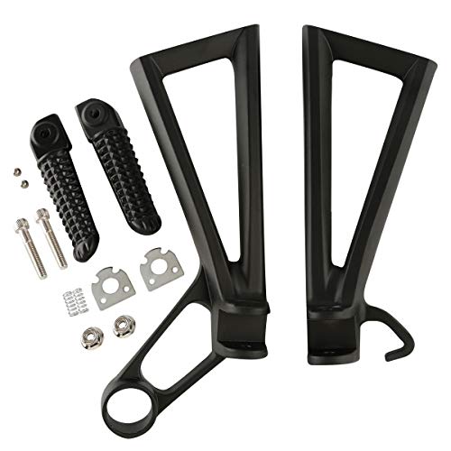 XMT-MOTOR Moto Trasero Soporte Reposapiés Estriberas Clavijas para pies Pedales footrest para Yamaha YZF R6 2003 2004 2005 YZF R6S 2006 2007 2008 2009