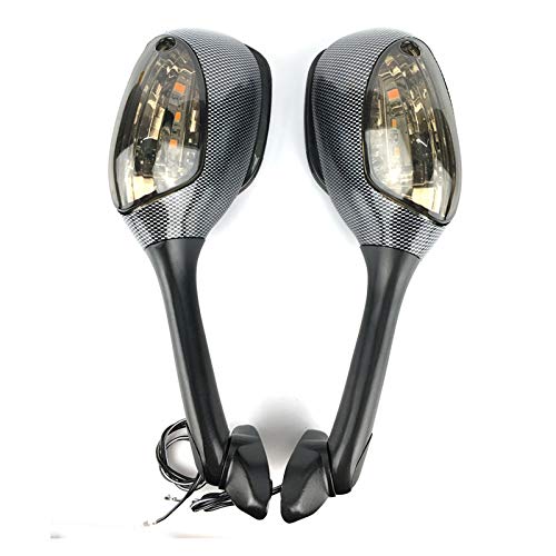 YANGQING MIQING Espejos Laterales retrovisores de la Motocicleta Ajuste para Suzuki GSXR 600 750 1000 LED Signal Light Mirror 2005 2006 2007 2008 2009-10 K6 K7 K8