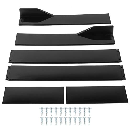 Yctze Extensión del faldón lateral del coche - 6pcs Extensiones de falda lateral Winglet Splitters Lip Glossy Black Universal para modificación de automóviles(2m)