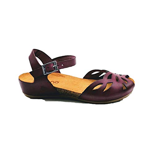 YOKONO - Sandalias Casual - Cuero para: Mujer Color: Burdeos Talla: 40