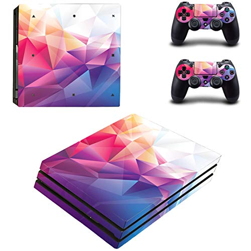 YWZQ Etiqueta engomada de la calcomanía de Auto Adhesiva de Vinilo Colorido para PS4 Pro Console + 2 Controller Skin Etiqueta de la Piel para Playstation 4 Pro Película Protectora de la Piel,1179