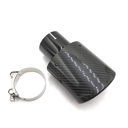 ZGYCYDLX 1 PCS de Escape Oval Inclinada Coche Puntas de Fibra de Carbono Escapes Tubos ovales de Coches Inoxidable Negro Pipa del silenciador Akrapovic for para BMW (Color : 63 105 Glossy)