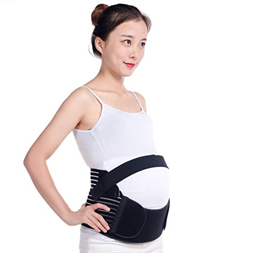 ZLMI Estómago De Las Mujeres Embarazadas De Elevación Cinturón Prenatal Transpirable Especial Neumático Cinturón Prenatal Abdomen Cinturón Cómodo Sudor Wicking Ajustable,Black,XXL