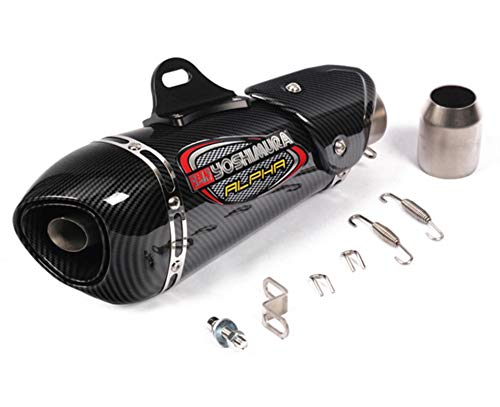 Zouyuan Tubo de silenciador de Escape de Motocicleta Universal de 38-51 MM, Tubo de Motocicleta GP de Acero Inoxidable de 3 tamaños para Yoshimura Honda R1 R3 R6